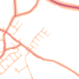 Daytime road noise heatmap for PR5 0DU