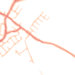 Daytime road noise heatmap for PR5 0ED
