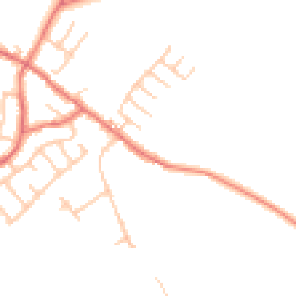 Daytime road noise heatmap for PR5 0ED