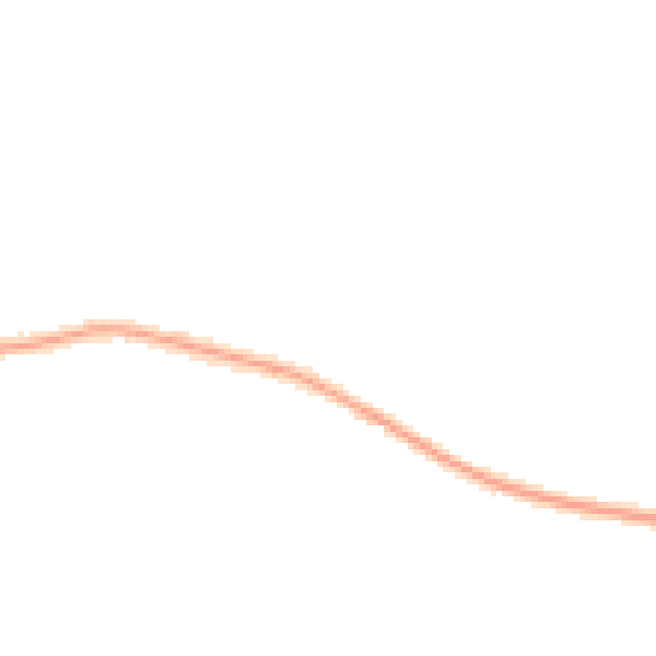 Night-time road noise heatmap for PR5 0EJ