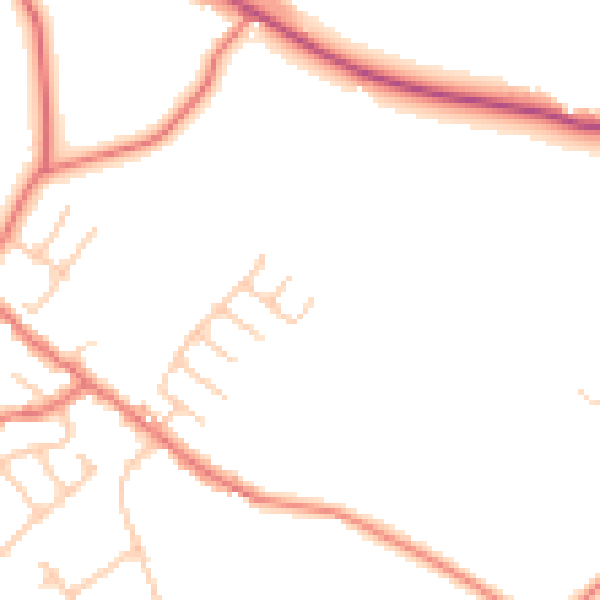Daytime road noise heatmap for PR5 0FE