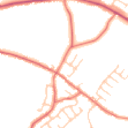 Daytime road noise heatmap for PR5 0JT