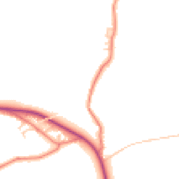 Daytime road noise heatmap for PR5 0RU