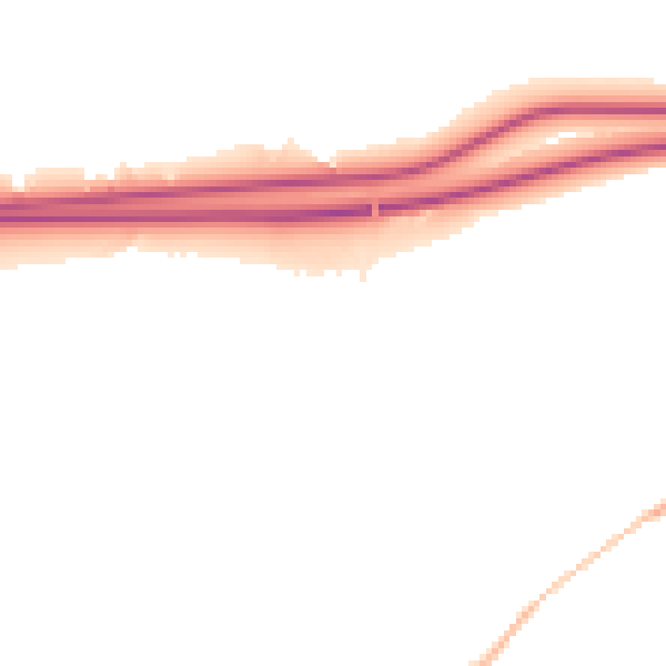 Night-time road noise heatmap for PR5 0UD