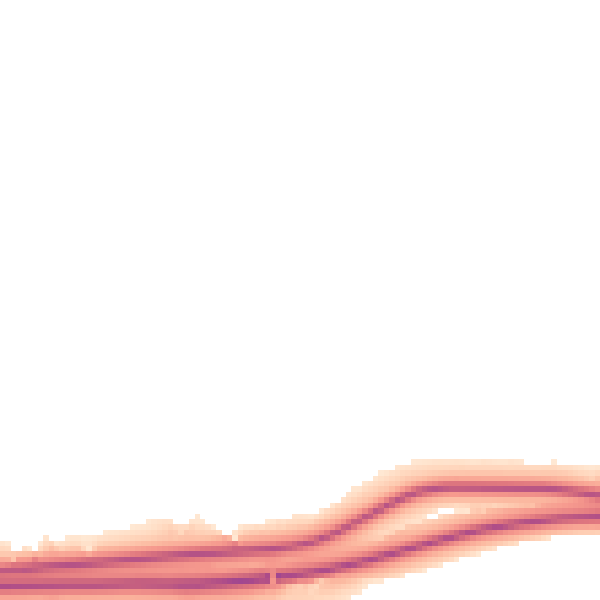 Night-time road noise heatmap for PR5 0UE