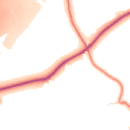 Daytime road noise heatmap for PR5 0XA