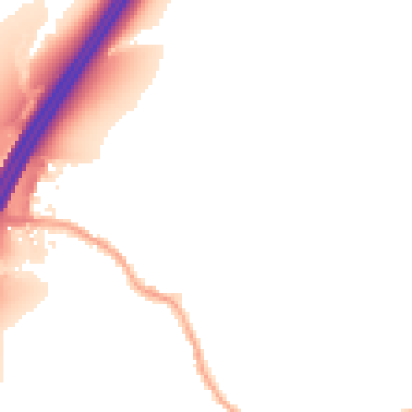 Night-time road noise heatmap for PR5 4DB