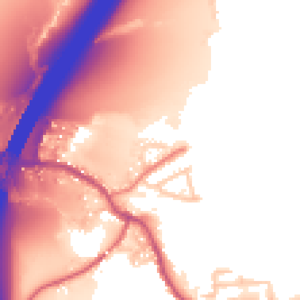 Daytime road noise heatmap for PR5 4DD