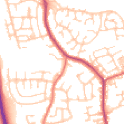 Daytime road noise heatmap for PR5 4EW