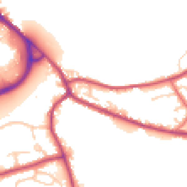 Daytime road noise heatmap for PR5 4HE