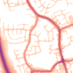 Daytime road noise heatmap for PR5 4RN