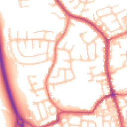 Daytime road noise heatmap for PR5 4RT