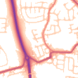 Daytime road noise heatmap for PR5 4UG