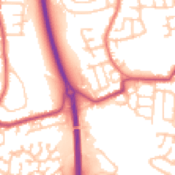 Daytime road noise heatmap for PR5 4UJ