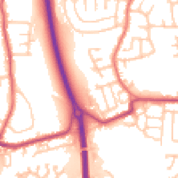 Daytime road noise heatmap for PR5 4UR