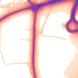 Daytime road noise heatmap for PR5 5DD