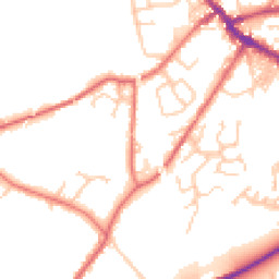 Daytime road noise heatmap for PR5 5JW