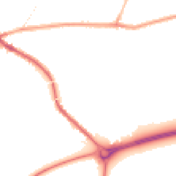 Night-time road noise heatmap for PR5 5LG