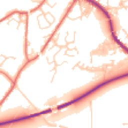 Daytime road noise heatmap for PR5 5NB
