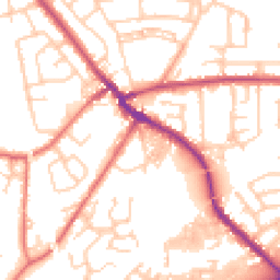Daytime road noise heatmap for PR5 5RN