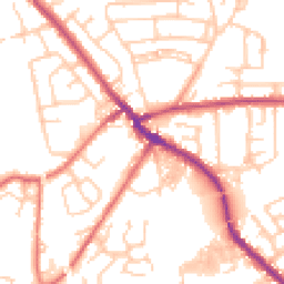 Daytime road noise heatmap for PR5 5RU