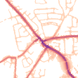 Daytime road noise heatmap for PR5 5RY