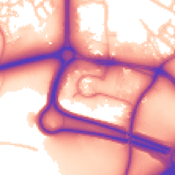 Daytime road noise heatmap for PR5 6EW