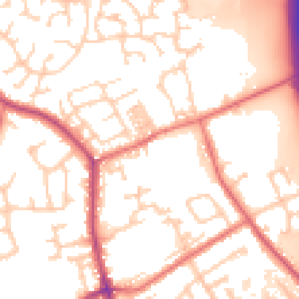 Daytime road noise heatmap for PR5 6GE