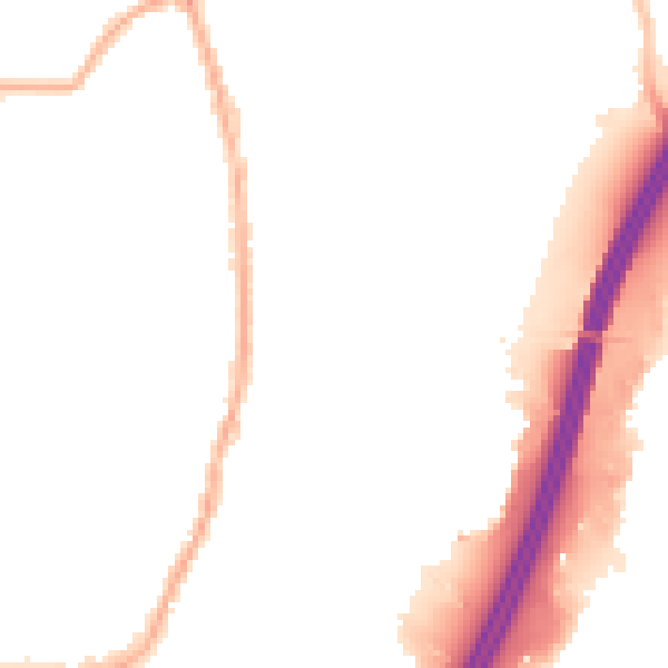 Night-time road noise heatmap for PR5 6LQ