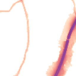 Night-time road noise heatmap for PR5 6LR