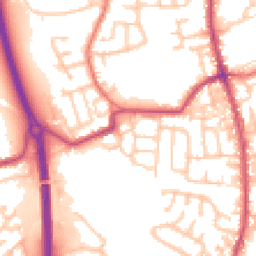Daytime road noise heatmap for PR5 6SG