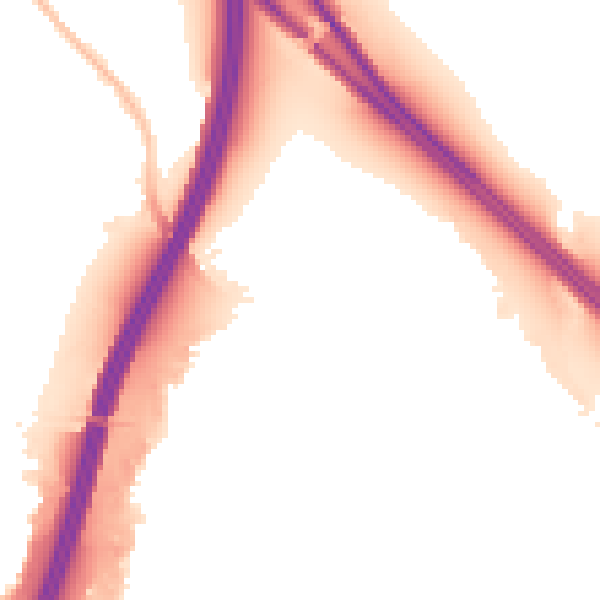 Night-time road noise heatmap for PR5 6YL