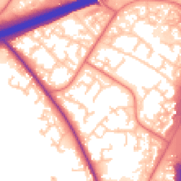 Daytime road noise heatmap for PR5 8BJ