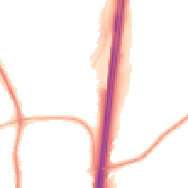 Night-time road noise heatmap for PR5 8BS