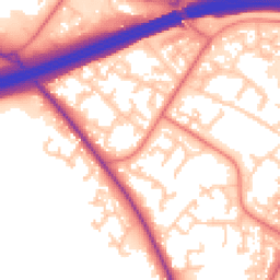 Daytime road noise heatmap for PR5 8DB