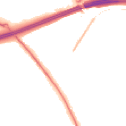 Night-time road noise heatmap for PR5 8DB