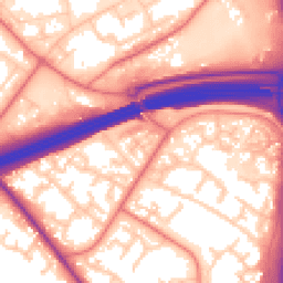 Daytime road noise heatmap for PR5 8DS