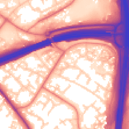 Daytime road noise heatmap for PR5 8EB