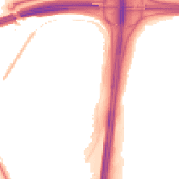 Night-time road noise heatmap for PR5 8EJ