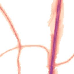 Night-time road noise heatmap for PR5 8EQ