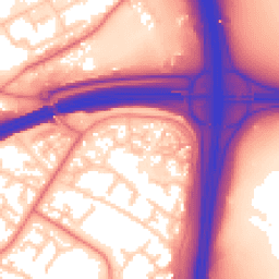 Daytime road noise heatmap for PR5 8HR