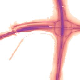 Night-time road noise heatmap for PR5 8HR