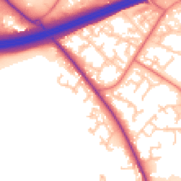 Daytime road noise heatmap for PR5 8JB