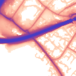 Daytime road noise heatmap for PR5 8JR