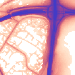 Daytime road noise heatmap for PR5 8LE