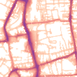 Daytime road noise heatmap for PR6 0AA