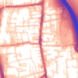 Daytime road noise heatmap for PR6 0AG