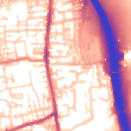 Daytime road noise heatmap for PR6 0AN