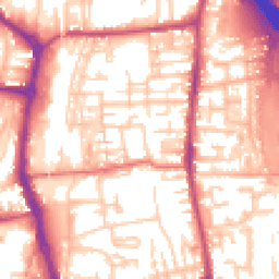 Daytime road noise heatmap for PR6 0AS