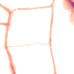 Night-time road noise heatmap for PR6 0AS